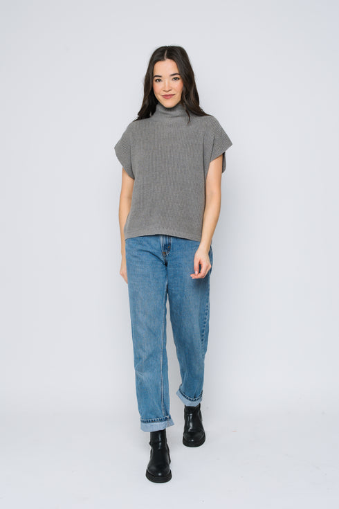 Shawna-Sleeveless Funnel Neck